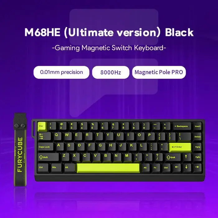 CLAVIER MAGNETIC GAMING FURYCUBE M68 HE SWITCH MAG MAX ARGB BLACK